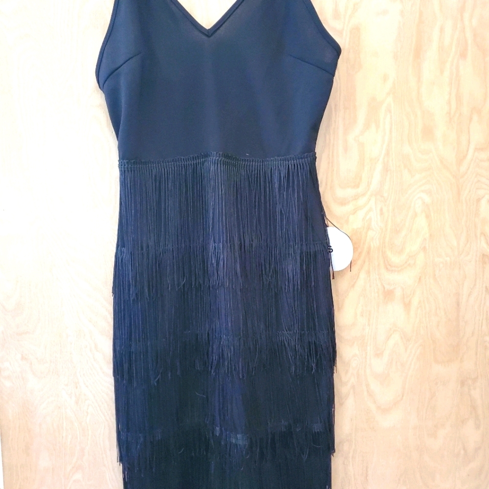 Black fringe dress